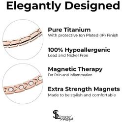 Elegant Titanium Magnetic Therapy Necklace Pain Relief for Neck Arthritis Migraine Headaches Shoulders and Back