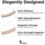Elegant Titanium Magnetic Therapy Necklace Pain Relief for Neck Arthritis Migraine Headaches Shoulders and Back