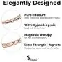 Elegant Titanium Magnetic Therapy Necklace Pain Relief for Neck Arthritis Migraine Headaches Shoulders and Back