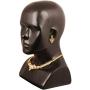 Touchstone Hollywood Glamour White Crystals Bridal Jewelry Necklace in Gold Tone for Women