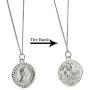 CISHOP Treasure Vintage 18K Special Coin Necklace Sterling Silver Disc Round Circle Pendant Necklace