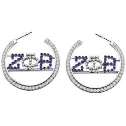 CENWA Rhinestone Drop Earring 1920 Greek Sorority Jewelry Gift