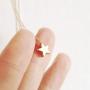 Fettero Tiny Gold Star Choker Necklace 14K Gold Filled Charm Small Star Pendant Necklaces Jewelry for Women