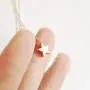 Fettero Tiny Gold Star Choker Necklace 14K Gold Filled Charm Small Star Pendant Necklaces Jewelry for Women