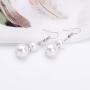 Danbihuabi Silver Plated Faux Pearl Necklace Earring wedding jewelry sets for brides'' (White1)