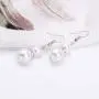 Danbihuabi Silver Plated Faux Pearl Necklace Earring wedding jewelry sets for brides'' (White1)