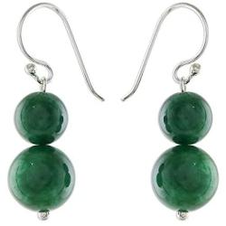 NOVICA Multi-Gem Green Quartz .925 Sterling Silver Beaded Earrings, Jungle Spheres