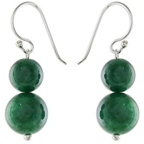 NOVICA Multi-Gem Green Quartz .925 Sterling Silver Beaded Earrings, Jungle Spheres