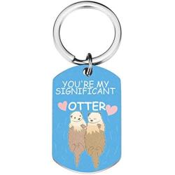 MAOFAED Couple Keychain You’re My Significant Otter Couple Gift Otter Keychain Otter Lover Gift Boyfriend Girlfriend Gift Valentine’s Day Gift