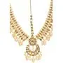 Bindhani Indian Bollywood Style Wedding Gold Plated Maang Tikka Bridal Hair Accessories Matha Patti Traditional Mang Tika Jewellery Damini Bridesmaid Bahubali Head Jewelry for Women