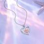 Sterling Silver Good Luck Irish Celtic Knot Love Knot Claddagh Lover Heart Shaped Pendant Necklace Bracelet