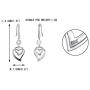 EVER FAITH Womens 925 Sterling Silver CZ Sweet Love Heart Hook Dangle Earrings Clear