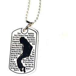 Stainless Steel Michael Jackson Classic Dance King Engraved Design Pendant Pendant Necklace for Michael Jacksons Fans Gift Collection
