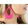 Circular Oval Earring w/Silver Top 1980s Costume Party