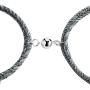 Couples Bracelets, Magnetic Bracelets for Couples Mutual Attraction Rope Braided Couple Bracelets with Magnetic Bells His and Hers