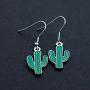 Cactus Dangle Earrings 316 Stainless Steel Cactus Charm Jewelry Gift for Cactus Lover Saguaro Jewelry