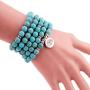 GVUSMIL 7 Chakra 108 Mala Beads Wrap Bracelets for Yoga Charm Natural Gemstone 8mm Turquoise