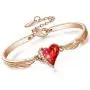 CDE Bracelet for Women Embellished with Crystals Bangle Bracelets 18K Rose Gold Plated Cuff Christmas Jewelry for Gift CDE Bracelet for Women Embellished with Crystals Bangle Bracelets 18K Rose Gold Plated Cuff Christmas Jewelry for Gift