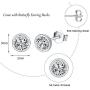 Ccino 925 Sterling Silver Stud Earrings for Women, Silver Stud Earrings with Cubic Zirconia, Hypoallergenic Small Sleeper Cartilage Studs for men, Sizes 3/4/5/6mm, 3 Colors in Silver/Gold/Rose Gold