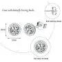 Ccino 925 Sterling Silver Stud Earrings for Women, Silver Stud Earrings with Cubic Zirconia, Hypoallergenic Small Sleeper Cartilage Studs for men, Sizes 3/4/5/6mm, 3 Colors in Silver/Gold/Rose Gold