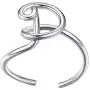 Personalized Silver Initial Letter Ring Open Ring Adjustable Women Statement Rings Party Jewelry 925 Sterling Silver A-Z 26 Letters Initial Name Rings for Women Men,Crystal or Twisted Style