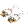 WEVENI Acrylic Flower Basket Easter Egg Earrings Dangle Drop Bunny Jewelry For Women Girls Festival Gifts