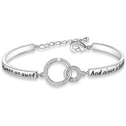 WUSUANED Aunt and Niece Gift The Love Between an Aunt and Niece is Forever Relationship Bracelet Aunt Gift from Niece