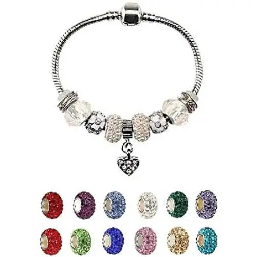 White Birch Fit Pandora Charm Bracelet All Month Birthstone Best Birthday Gifts for Women and Girls DIY Jewelry White Birch Fit Pandora Charm Bracelet All Month Birthstone Best Birthday Gifts for Women and Girls DIY Jewelry