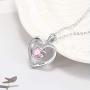Personalized Pendant Heart Necklace for Women Custom Names Necklace with Cubic Zirconia Christmas Jewelry Gift Birthday Gift for Mom Women Wife Girls Her