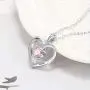 Personalized Pendant Heart Necklace for Women Custom Names Necklace with Cubic Zirconia Christmas Jewelry Gift Birthday Gift for Mom Women Wife Girls Her