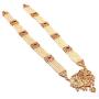 Jewar Womens Red & Green AD Necklace Set Bridal Kundan Polki Jadau Handmade Jewelry