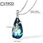 T400 Jewelers Tree of Life Leaves Waterdrop Necklace with Blue/Purle Crystal Jewelry for Women Birthday Gift T400 Jewelers Tree of Life Leaves Waterdrop Necklace with Blue/Purle Crystal Jewelry for Women Birthday Gift