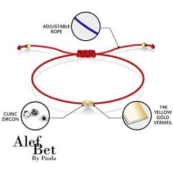 Red String of Fate Protection Bracelets With Sparkling Evil Eye