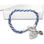 Fundraising For A Cause | Autism Awareness Charm Bracelet with Accent String - Puzzle Ribbon Bracelets for Autism & Asperger’s Awareness in a Gift Box