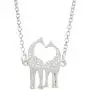 MIXIA Minimalist Double Kissing Giraffes Necklace Abstract Simple Animal Pendant
