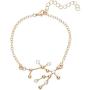 Gemini Zodiac Necklace and Bracelet, Astrology Jewelry Sets for Women