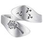 LOVECOM 925 Sterling Silver Dandelion Open Rings for Women Men Wedding Bands Vintage Love Nature Plants Wide Hugging Wrape Rings Girls Silver Jewelry Gifts