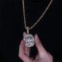 Moca Jewelry Hip Hop Iced Out Bling Chucky Necklace 18K Gold Plated Chain Necklace for Men Women