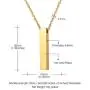 U7 Same Day Shipping Personalized Message Text Engrave Name Pendant Men Women Stainless Steel/18K Gold/Black Gun Plated His & Her Heart Bar/Disc Layering/Triple Vertical/4 Sided Cuboid Bar Necklace