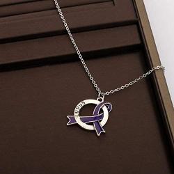 Lupus Disease Purple Ribbon Clip-on Charm/Necklace Lupus Awareness Gift Purple Awareness Lupus Survivor Jewelry
