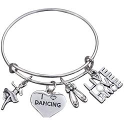 Dance Bangle Bracelet- Dance Jewelry -Gift For Dance Recitals, Dancers and Dance Teams
