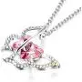 Sllaiss Pink Crystal Butterfly Pendant Necklace for Women, with Small Aurora Borealis Crystals Made from Swarovski Sllaiss Pink Crystal Butterfly Pendant Necklace for Women, with Small Aurora Borealis Crystals Made from Swarovski