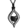 Cremation Jewelry for Ashes Stainless Steel Crystal Heart Keepsake Ashes Pendant Memorial Urn Necklace Holder Ashes for Pet Human