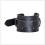 Mgutillart Punk Vintage Alloy Belt Buckle Wristband Wide Leather Cuff Bracelet