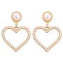 Fashion Jewelry Faux Pearl Dangle Earrings Star Heart Big Stud Earrings For Women Girls