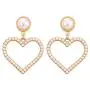 Fashion Jewelry Faux Pearl Dangle Earrings Star Heart Big Stud Earrings For Women Girls
