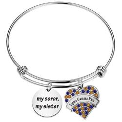 BAUNA Sigma Gamma Rho Sorority Bracelet SGR Charm Bracelet Jewelry My Soror My Sister 1922 Sorority Paraphernalia Gift
