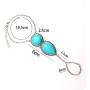 Olbye Turquoise Bracelet Silver Ring Bracelet Personalize Hand Chain Everyday Bracelet Jewelry for Women and Teen Girls