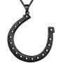 beautlace Horseshoe Necklace 18K Gold/Silver/Black Gun Plated Equestrian Horseshoe Pendant Horseback Riding Jewelry Gift for Men and Women KP0162