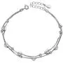 S925 Sterling Silver Jewelry Forever Love Heart Stars Beads Double Chain Bracelet Friendship Adjustable Charm Bracelet Gift for Womens Girls 7+2 inches S925 Sterling Silver Jewelry Forever Love Heart Stars Beads Double Chain Bracelet Friendship Adjustable Charm Bracelet Gift for Womens Girls 7+2 inches